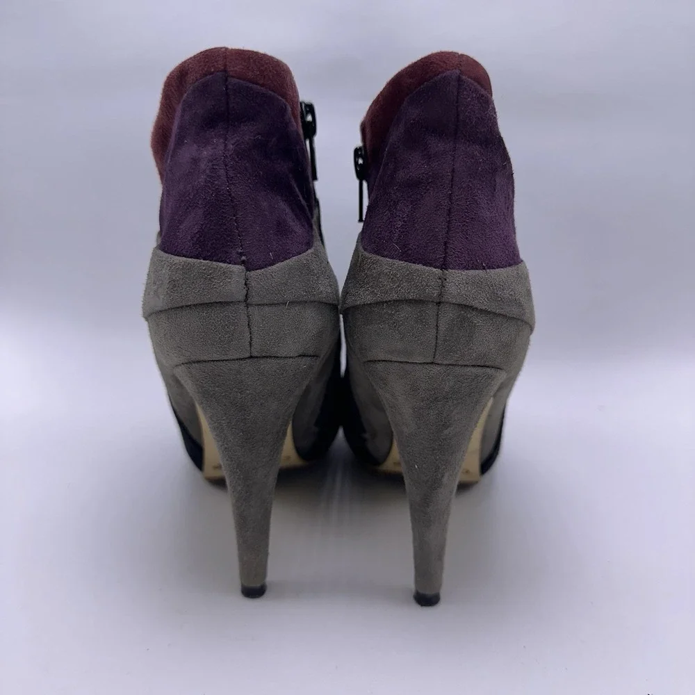 Café Noir Patchwork‎ Suede Leather Heel Ankle Booties Size 37